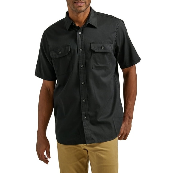 Wrangler Authentic’s Short Sleeve Classic Woven Button Down Polo Men’s Small - Picture 1 of 10